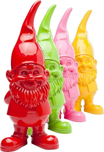 Kare Design Deko Figur Zwerg (4/TLG.), Mehrfarbig, Deko Objekt, Wohnaccessoires, Zwerge, 46x18x16 cm (H/B/T)