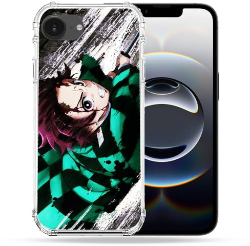 Cokitec Verstärkte Schutzhülle für iPhone 16e, Manga Demon Slayer Tanjiro