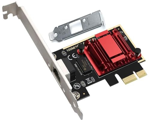 Tarjeta de red PCIE a RJ45 de 2,5 Gbps, Gigabit Ethernet, 10/100/2500 Mbps, chip RTL8125B de 2,5 Gbps para PC de sobremesa Gigabit