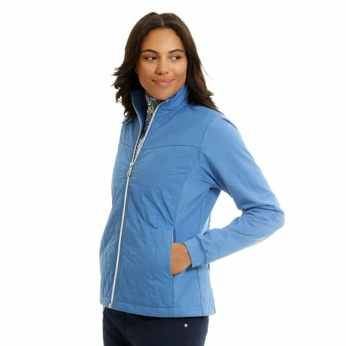 Island GREEN Women's Quilted Padded Jacket Zip Through Padded Quilted Jacket (pack of 1)