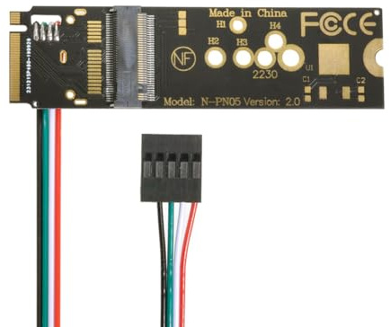 CY Adapter Wireless NGFF A/E-Key WiFi Card to M.2 NGFF Key-M NVME SSD Adapter for AX200 Wifi 6 Bluetooth 5.1