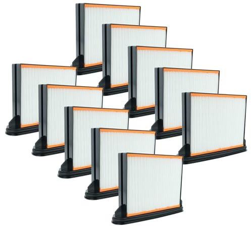 vhbw 10x Flachfaltenfilter F8 Ersatz für Starmix 416069 | 4300, 4300FKP, 416038FK für Industriestaubsauger Staubsauger