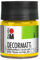 Marabu 14010005019 - Decormatt Acryl Gelb 019, 50 ml, samtmatte Acrylfarbe auf Wasserbasis, cremig und farbintensiv, speichelfest, wetterfest, zum freien Malen und Schablonieren
