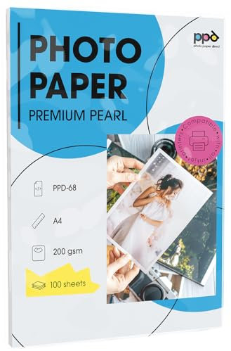PPD 100xA4 Inkjet Premium Fotopapier Satin 200g Mikroporös, Wasserfest, Sofort Trocken PPD-68-100