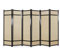 Homestyle4u 388, Paravent 6 teilig Schwarz Bambus Raumteiler Holz Sichtschutz