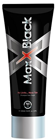 Power Tan Maxx Black Premium Non‑Tingle Sunbed Tanning Accelerator 250ml – Deep Dark with Black Walnut Oil, CoQ10, Vitamins C & E, Tingle‑Free Formula for Indoor Tanning | 250ml