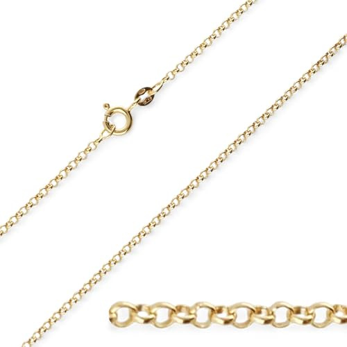 Christopher James of London CJoL - 9ct Gold Plated on 925 Sterling Silver 2mm Wide Belcher Chain In Simple Gift Bag (available in 14 to 24)