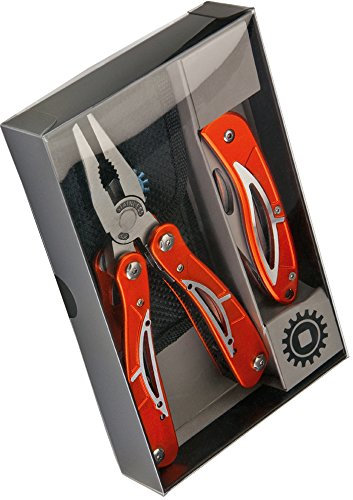 MOB Multifunktionssatz 'Multi-Tool' - 2-teilig (Multitool und Klappmesser) inkl. Textil-Gürteltasche