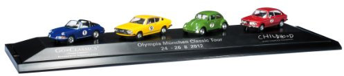 herpa 101882 - Olympische Spiele München Classic Tour 2012, 4er PC Vitrine