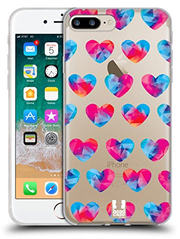 Head Case Designs Herz Trend Craze! Soft Gel Handyhülle Hülle kompatibel mit Apple iPhone 7 Plus/iPhone 8 Plus