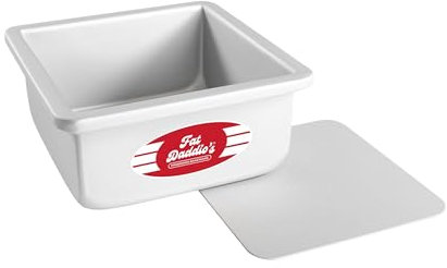Fat Daddio's Anodized Aluminum Square Cheesecake Pan with Removable Bottom, 6 Inch x 6 Inch x 3 Inch
