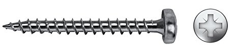 Celo 93530Vloxb Holzschraube, Velox B, Vollgewinde, Linsenkopf, geprägt, Durchmesser 3,5 x 30 mm, verzinkt, 1000 Stück