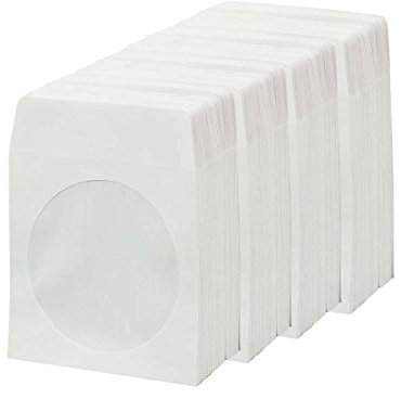 BestDuplicator - Buste in carta per CD/DVD, con aletta e finestra trasparente (400 maniche)