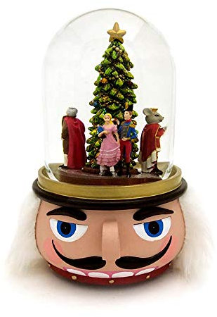 Nutcracker Ballet Animated Musical Glass Glitterdome Christmas 120mm Snow Globe by Roman Inc