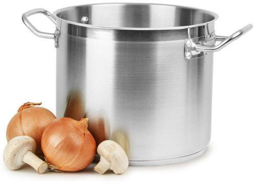 Stainless Steel Stockpot 8ltr | Professional Cookware from Genware - Stock Pot, Large Saucepan, Stew Pot