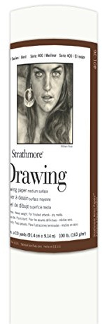 Pro-Art-Rotolo di Carta da disegnare Strathmore, Misura Media, 91 cm x 10Yd-