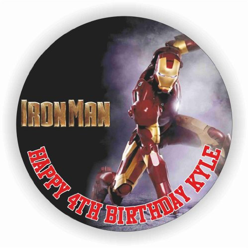 Birthday Bazaar Iron Man Cake Topper : 7.5 Icing