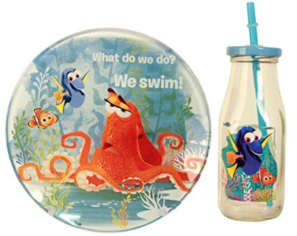 Disney Set da 3 pezzi con bottiglia e piatto, multicolore alla ricerca di Dory