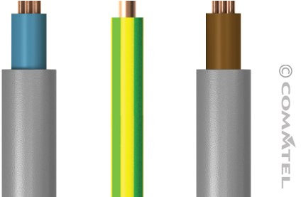1m 25mm Tails & Earth Cable (6181Y/6491X)