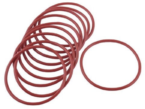 sourcing map 10 x Red Rubber 50 mm x 2,5 mm x 45 mm Oil Seal O-Ringe Dichtungen Unterlegscheiben de