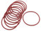 sourcing map 10 x Red Rubber 50 mm x 2,5 mm x 45 mm Oil Seal O-Ringe Dichtungen Unterlegscheiben de