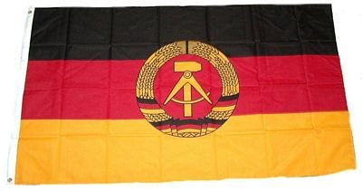 Flaggenking Flaggen/Fahnen, DDR Neu, wetterfest, Mehrfarbig, 150x90x1 cm, 16347