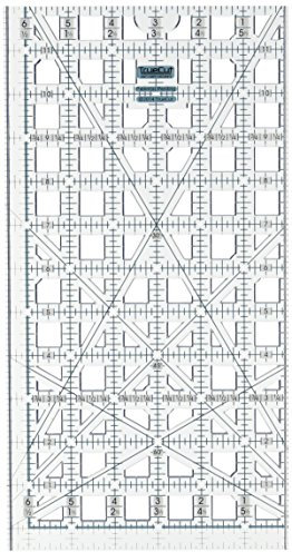 TrueCut Stofflineal mit inch-Einteilung 6, 5 x 12, 5 Zoll (ca. 16, 5 x 31, 7 cm)