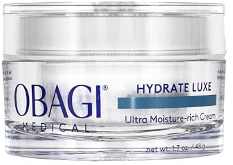 Obagi Hydrate Luxe Ultra-Rich Moisturizer – Night Face Cream Intensely Hydrates & Rejuvenates Complexion – Non-Comedogenic Skincare for Dry, Sensitive, or Aging Skin – 1.7 Oz