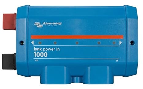 Victron Energy Lynx Power In Gleichstromsammleschiene - Modulare M8 Sammelschiene mit 4 Anschlüssen für Batterien, Lasten, Ladegeräte - Unterstützt Kabel bis 22mm ⌀ - Teil des Lynx Verteilungssystems
