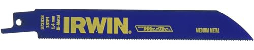 IRWIN Tools Metal Cutting Reciprocating Saw Blade, 6-Inch, 18 TPI (372618)