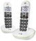 Doro PhoneEasy 110 Téléphone sans Fil DECT pour Seniors avec Touches Grandes Parlantes, Fonction Intercom/Appel Interne et Audio Amplifié (Blanc X 2) [Version Française]