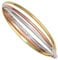 Jobo Damen Armreif Armband 925 Sterling Silber dreifarbig tricolor vergoldet