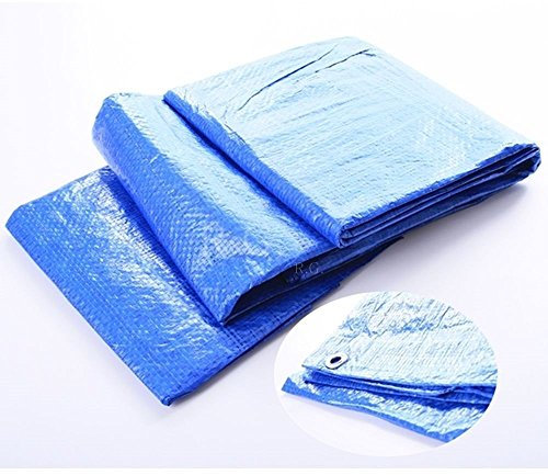 Unbekannte Gewebeplane Abdeckplane Plane mit Ösen Wasserdicht Folie 1,5 x 2 m (3m²) Blau