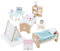Le Toy Van - ME061 - Puppenhaus-Schlafzimmer, 3 Jahre, Lernspielzeug, 24-teiliges Holzmöbel-Set, umweltfreundliches Spielzeug, Montessori, inklusive Spielzimmer-Zubehör