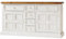 Robas Lund, Sideboard, Kommode, Bodde, Kiefer/Massivholz/weiß/honigfarben, 160 x 91 x 45 cm, FH302003