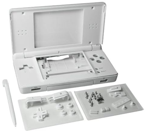 OSTENT Full Repair Parts Ersatzgehäuse Shell Case Kit Kompatibel für Nintendo DS Lite NDSL, Farbe Weiß