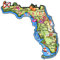 ARTWOOD MAGNET - FLORIDA STATE MAP by Classic Magnets