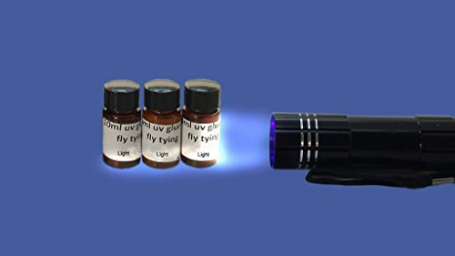 MM 30ml Light Fly Tying UV Resin, Glue and 9 LED Strong UV Torch, Fly Fishing