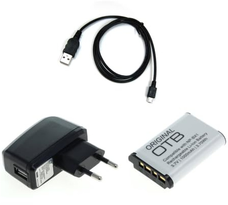bg-akku24 Ladegerät,Akku,Ladekabel,Datenkabel,USB-Kabel für Sony Cyber-Shot DSC-HX50,DSC-HX50V,DSC-HX60,DSC-HX60V,DSC-HX80,DSC-HX90,DSC-HX90V,DSC-HX95,DSC-HX99,DSC-HX300,DSC-WX300,DSC-WX350,DSC-WX500