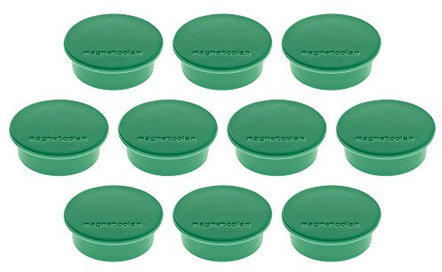 Magnethalter Color, Durchmesser 40 x 13 mm, 10 Stück, grün