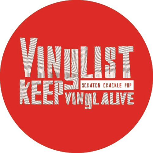 Dmc Vinylist Keep Vinyl Alive Turntable Slipmats - Red With White Print
