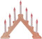 The Christmas Workshop 70800 Wooden Christmas Candle Bridge/Pine Wood Finish/Features Flickering Bright Orange Flames/Unique Christmas Lights / 40 x 33 x 5cm / Mains Powered