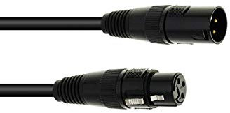 Eurolite DMX Câble XLR 3 Broches 1 m BK
