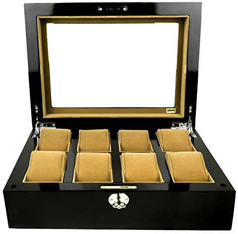 adorini Watch Box Deluxe - Display Case for 8 Watches
