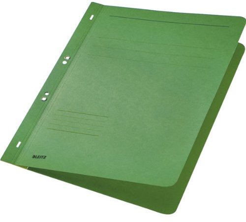 Leitz 3742-00-55 Ösenhefter, 1/1 Vorderdeckel, A4, kaufmännische- oder Amtsheftung, Manilakarton, grün