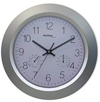 Technoline WT 7940 Wanduhr Glas, Silver, 34 x 4 x 34 cm