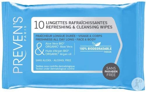 Prevens 10 lingettes rafraîchissantes - lot de 2