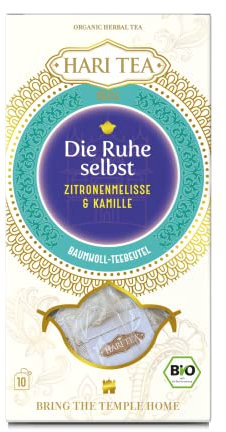 Hari Tea Die Ruhe selbst / Bleib entspannt und genieße Lindenblüten & Kamille, 2er Pack (2 x 20 g) - Bio