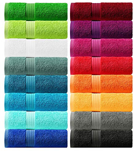 Lashuma Saunatuch Herren 70x200 cm, Linz Badehandtuch Baumwolle XXL, Saunahandtuch Apfelgrün für Strand, Sauna und Erholung