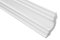 Moulure en Stuc Professionnel Dur Blanc Lisse Marbet 50x50mm E-14 - blanc, 40 Meter / 20 Faire